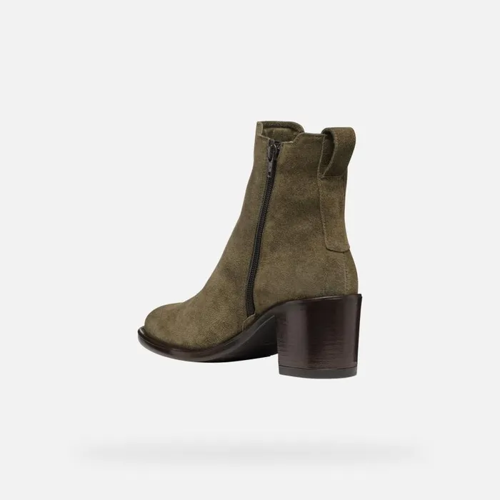 Woman Geox Ankle Boots FARNIA WOMAN Musk Medium Heel Ankle Boots Musk