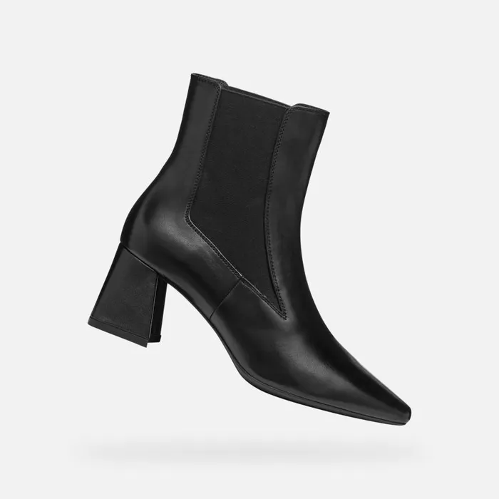 Woman Geox Ankle Boots GISELDA WOMAN Black Medium Heel Ankle Boots Black