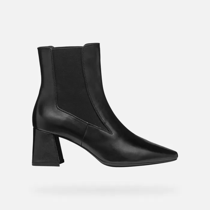 Woman Geox Ankle Boots GISELDA WOMAN Black Medium Heel Ankle Boots Black