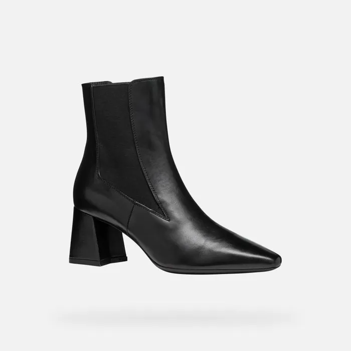 Woman Geox Ankle Boots GISELDA WOMAN Black Medium Heel Ankle Boots Black