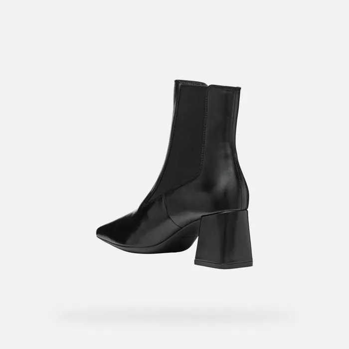 Woman Geox Ankle Boots GISELDA WOMAN Black Medium Heel Ankle Boots Black