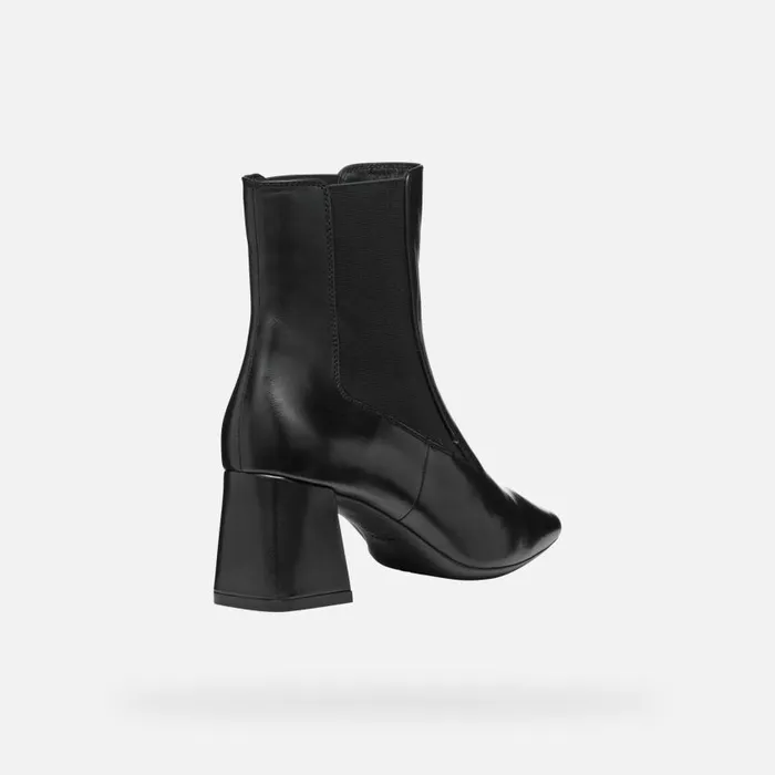 Woman Geox Ankle Boots GISELDA WOMAN Black Medium Heel Ankle Boots Black