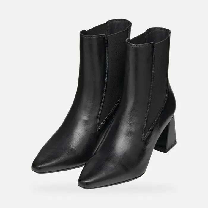 Woman Geox Ankle Boots GISELDA WOMAN Black Medium Heel Ankle Boots Black