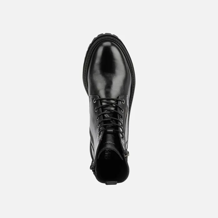 Woman Geox Ankle Boots IRIDEA F Combat Boots Black Woman Geox Black