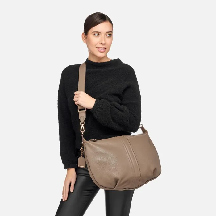 Woman Geox Bags AURELYI WOMAN Taupe Shoulder Bag Taupe
