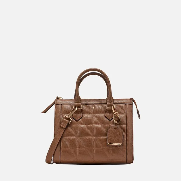 Woman Geox Bags OLYMPIY WOMAN Mud Handbag Mud
