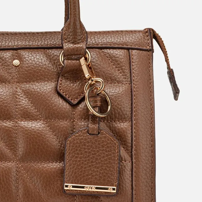 Woman Geox Bags OLYMPIY WOMAN Mud Handbag Mud