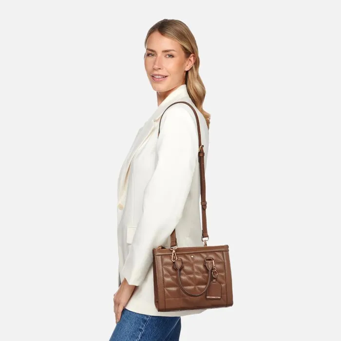 Woman Geox Bags OLYMPIY WOMAN Mud Handbag Mud