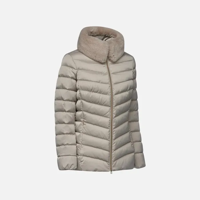 Woman Geox Down Jackets BETTANIE WOMAN String Short Down Jacket String