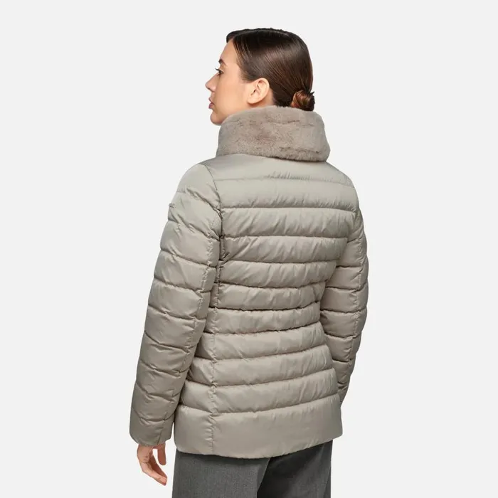 Woman Geox Down Jackets BETTANIE WOMAN String Short Down Jacket String
