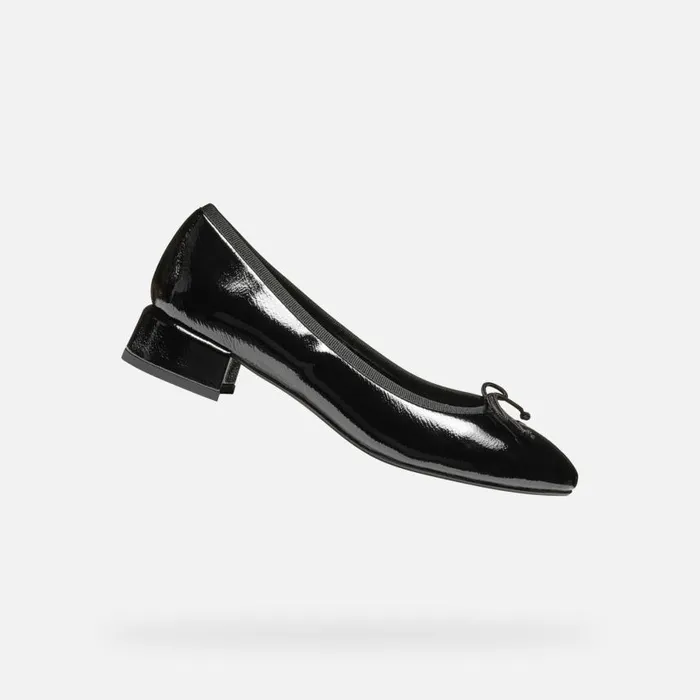 Woman Geox Heels FLORETIA WOMAN Black Heeled Ballet Flats Black