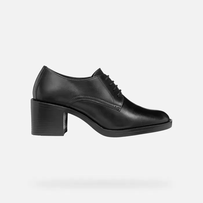 Woman Geox Heels SERILDA 60 WOMAN Black Laceup Shoes Black
