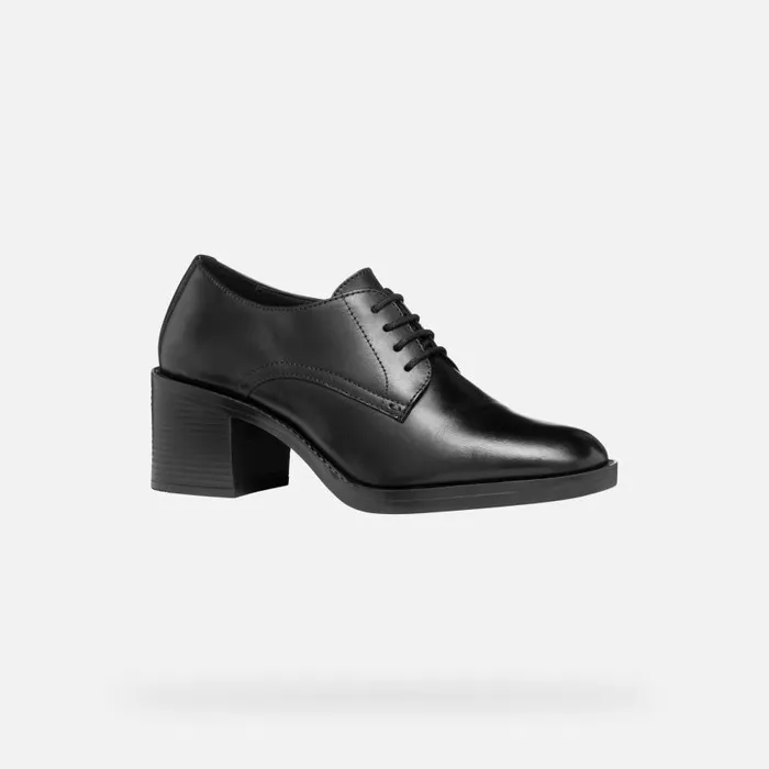 Woman Geox Heels SERILDA 60 WOMAN Black Laceup Shoes Black