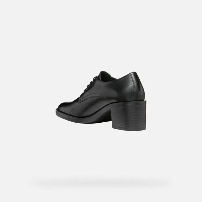 Woman Geox Heels SERILDA 60 WOMAN Black Laceup Shoes Black