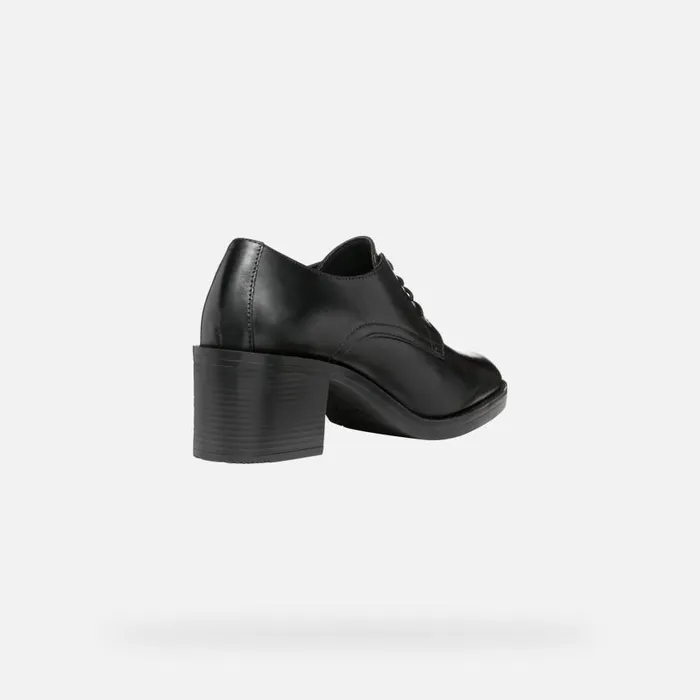 Woman Geox Heels SERILDA 60 WOMAN Black Laceup Shoes Black