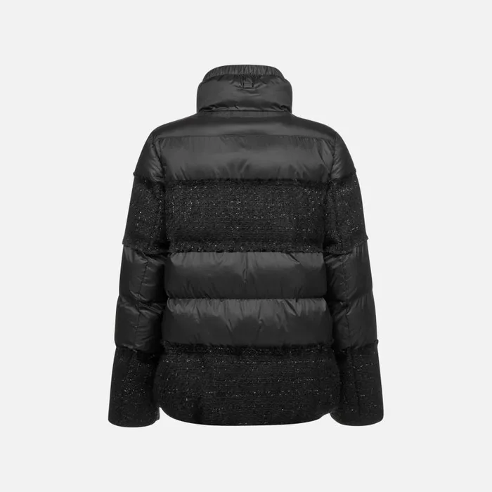 Woman Geox Jackets MANILVA WOMAN BlackBlack Quilted Jacket Blackblack