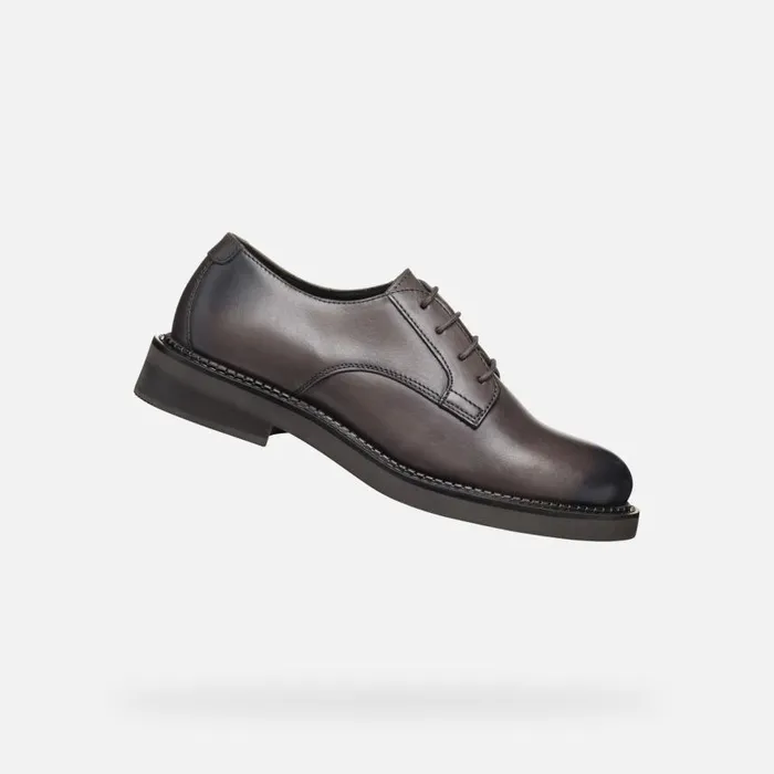 Woman Geox Lace Ups And Brogues SERILDA WOMAN Taupe Laceup Shoes Taupe