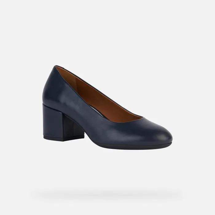 Woman Geox Pumps ELEANA Women039s Navy Medium Heel Pumps Geox Navy