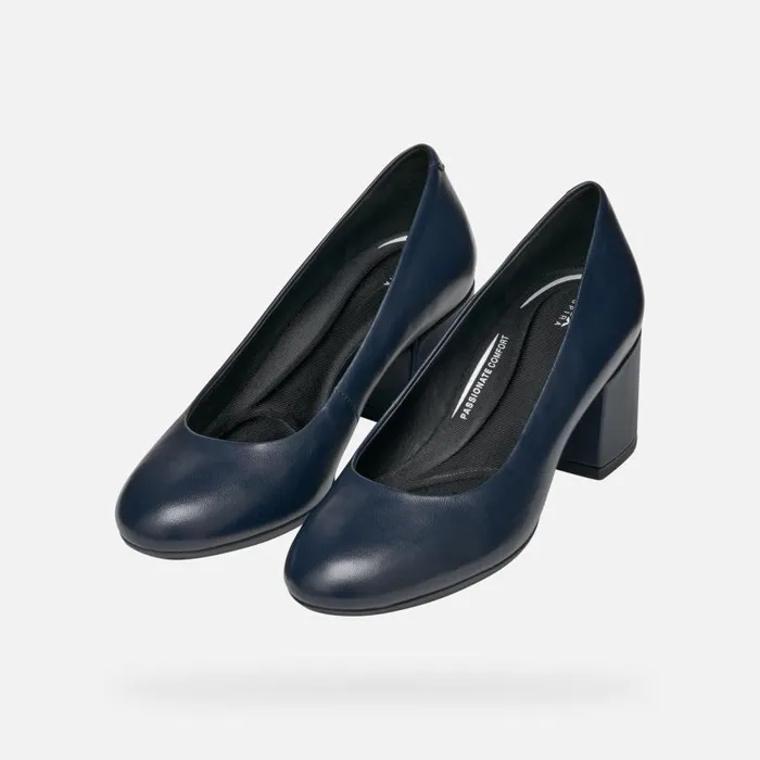 Woman Geox Pumps ELEANA Women039s Navy Medium Heel Pumps Geox Navy