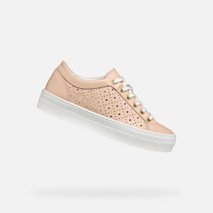 Woman Geox Sneakers CLAUDIN WOMAN Beige Low Top Sneakers Beige