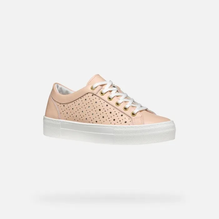 Woman Geox Sneakers CLAUDIN WOMAN Beige Low Top Sneakers Beige