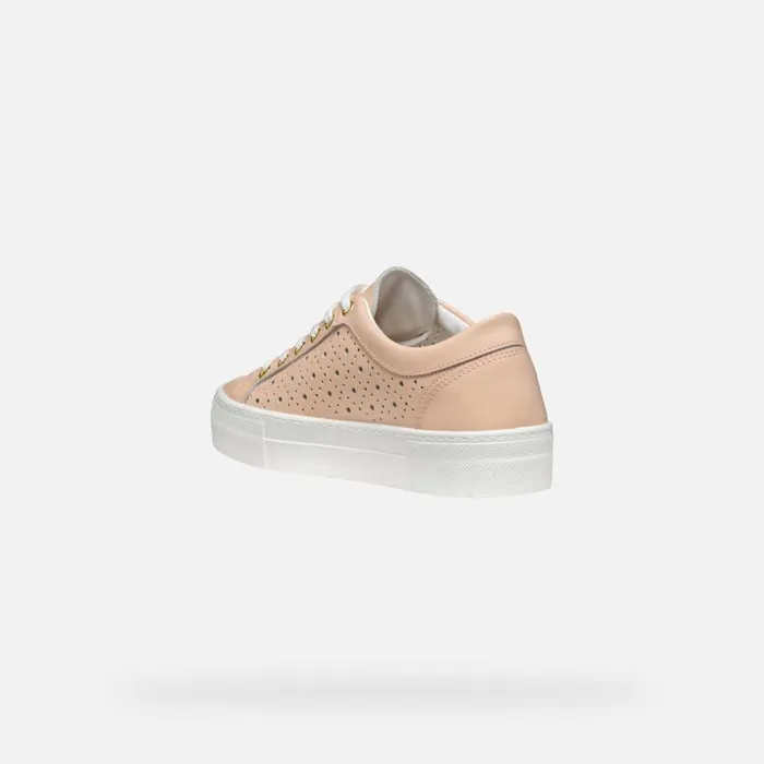 Woman Geox Sneakers CLAUDIN WOMAN Beige Low Top Sneakers Beige