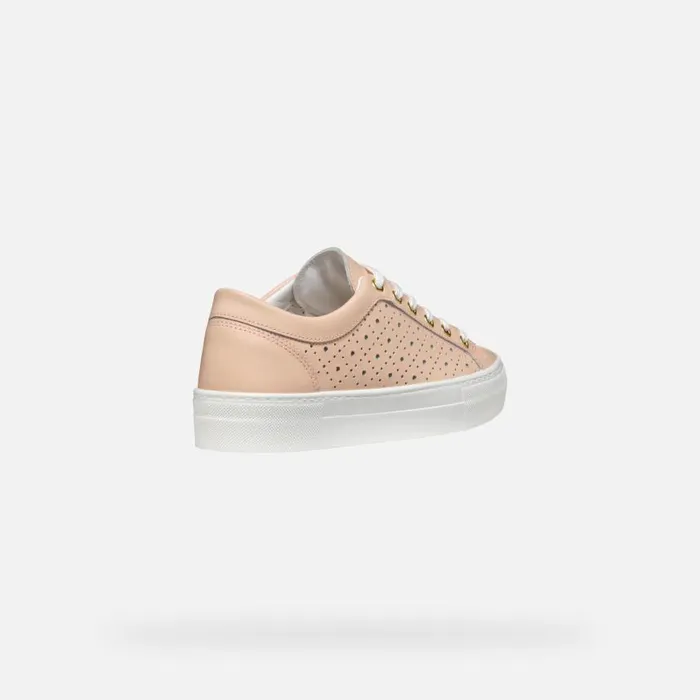 Woman Geox Sneakers CLAUDIN WOMAN Beige Low Top Sneakers Beige