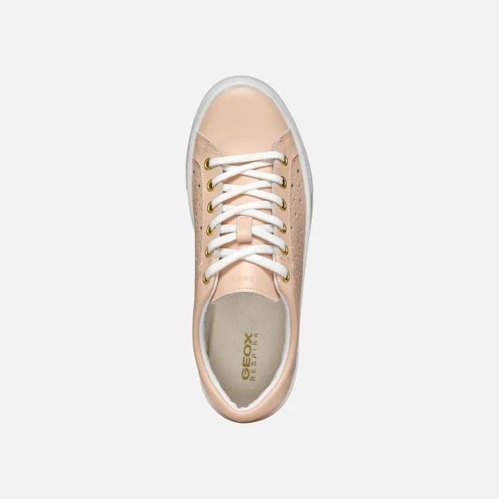 Woman Geox Sneakers CLAUDIN WOMAN Beige Low Top Sneakers Beige