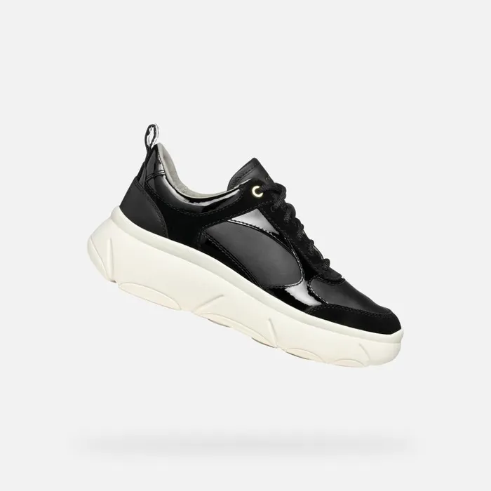 Woman Geox Sneakers NEBULA 20 X WOMAN Black Low Top Sneakers Black
