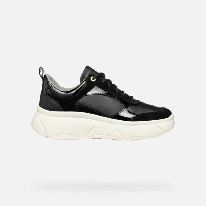 Woman Geox Sneakers NEBULA 20 X WOMAN Black Low Top Sneakers Black