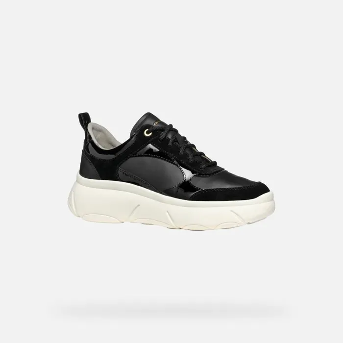 Woman Geox Sneakers NEBULA 20 X WOMAN Black Low Top Sneakers Black