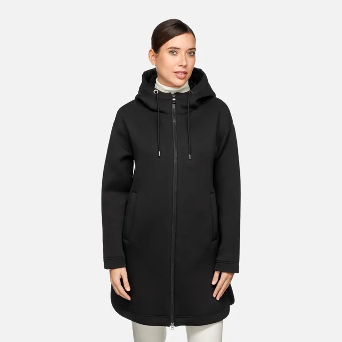 Woman Geox Sweatshirts And Hoodies SWEATER WOMAN Black Hoodie Black