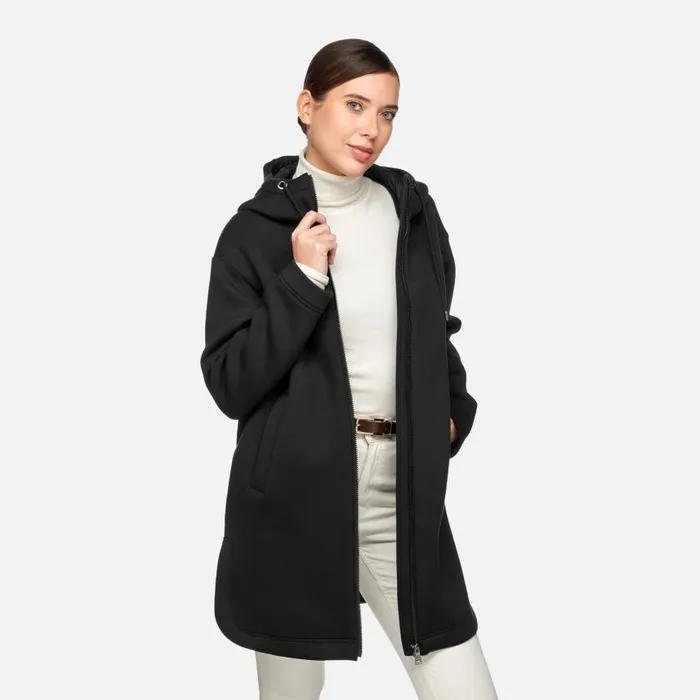 Woman Geox Sweatshirts And Hoodies SWEATER WOMAN Black Hoodie Black