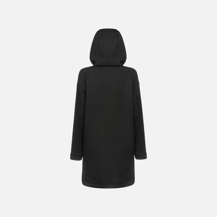 Woman Geox Sweatshirts And Hoodies SWEATER WOMAN Black Hoodie Black
