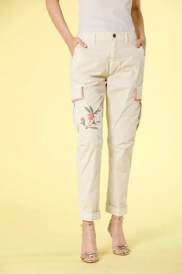 Woman Judy Archivio Cargo Pants In Cotton Twill With Embroidery Relaxed Mason039s Pants