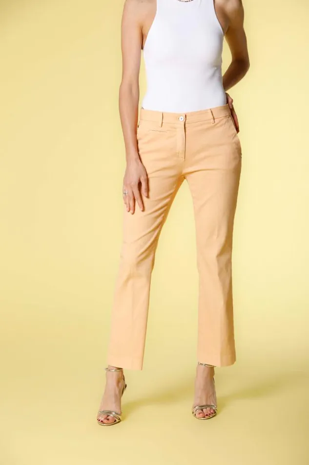 Woman New York Trumpet Chino Pants In Cotton And Tencel Piquet Slim Mason039s Pants