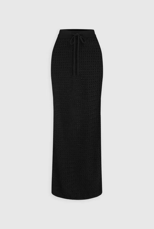 Woman Venroy Skirts Crochet Knit Midi Skirt