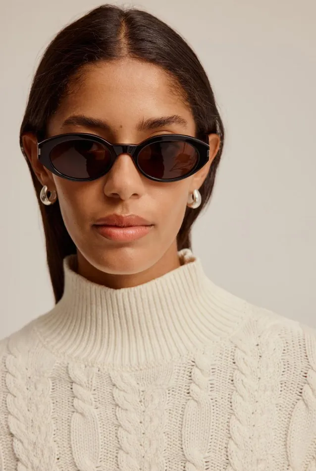 Woman Venroy Sweaters Cable Knit Funnel Neck Sweater
