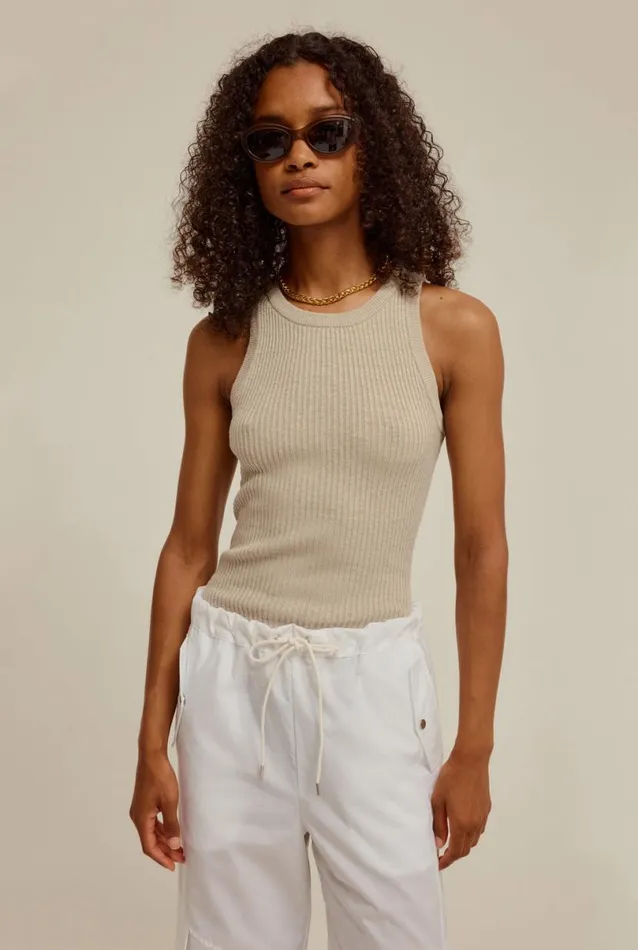 Woman Venroy TShirts and Tanks Fitted Rib Tank