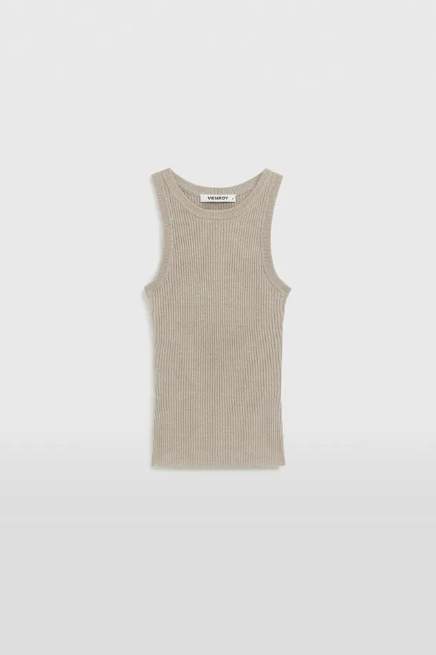 Woman Venroy TShirts and Tanks Fitted Rib Tank