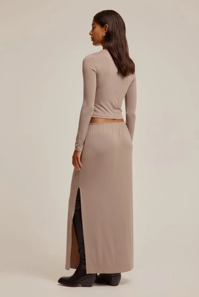 Woman Venroy Tops Long Sleeve Jersey Crop Top