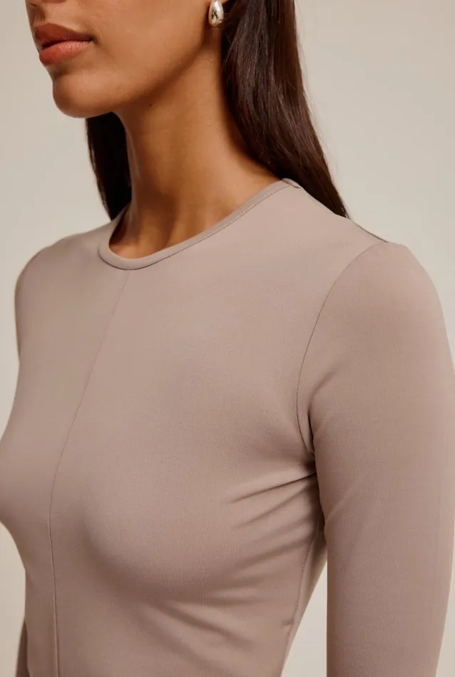 Woman Venroy Tops Long Sleeve Jersey Crop Top