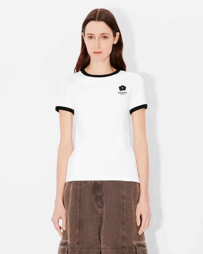Women 039Boke Flower 20039 Embroidered Tshirt White Kenzo Tshirts And Polos