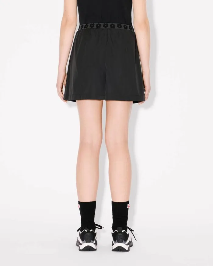 Women 039Boke Flower 20039 Short In Technical Cotton Black Kenzo Pants And Shorts