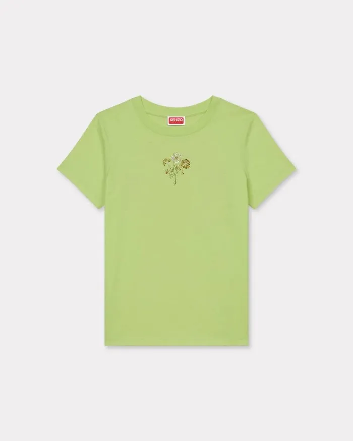 Women 039KENZO Jungle Flower039 Tshirt In Cotton Lemon Kenzo Tshirts And Polos