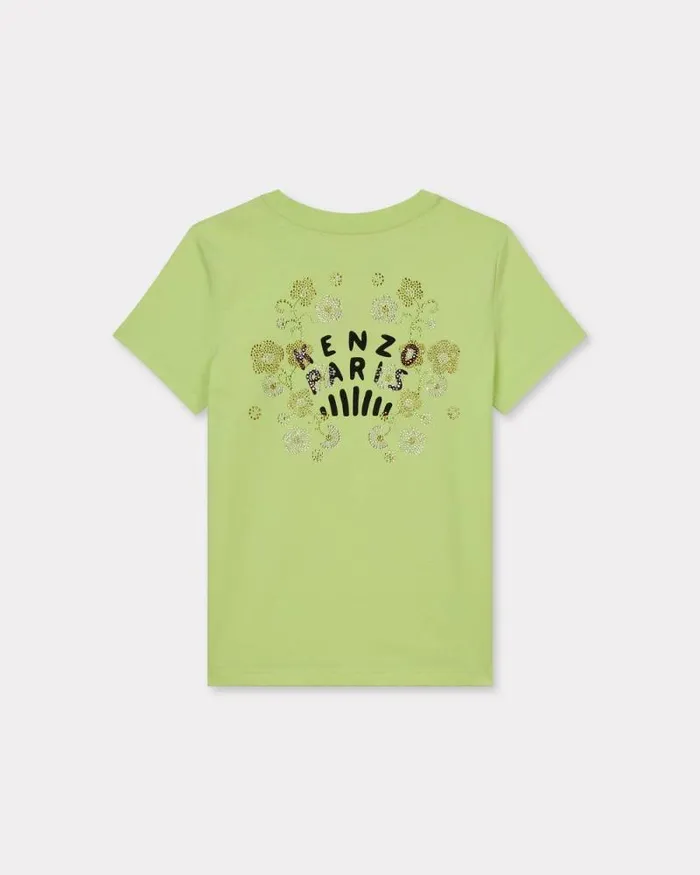 Women 039KENZO Jungle Flower039 Tshirt In Cotton Lemon Kenzo Tshirts And Polos