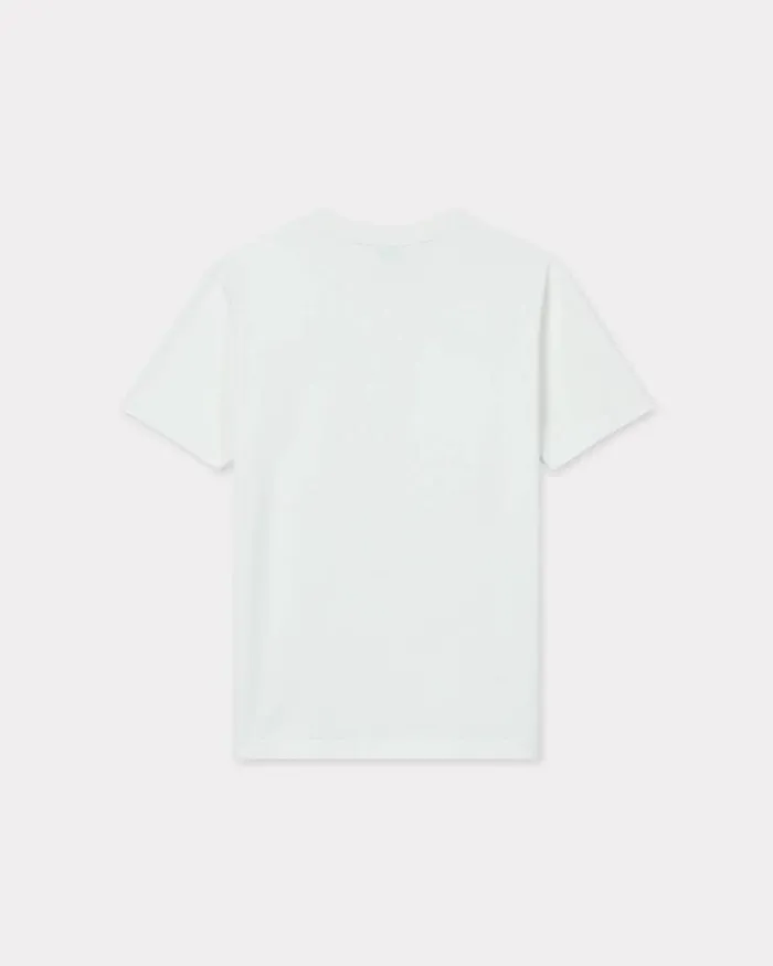 Women 039KENZO Pop039 Loose Tshirt In Cotton Off White Kenzo Tshirts And Polos