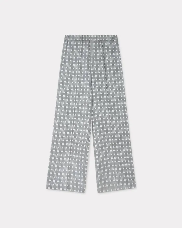 Women 039KENZO Weave039 Pajama Pants Pale Grey Kenzo Pants And Shorts