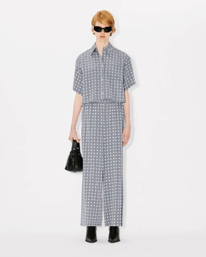 Women 039KENZO Weave039 Pajama Pants Pale Grey Kenzo Pants And Shorts