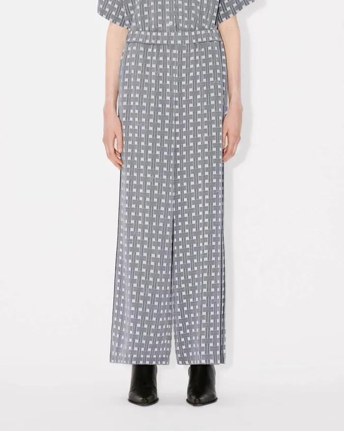 Women 039KENZO Weave039 Pajama Pants Pale Grey Kenzo Pants And Shorts